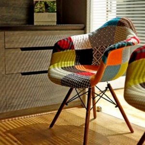 Silla Mod. Eames Patchwork (Con descansabrazos)