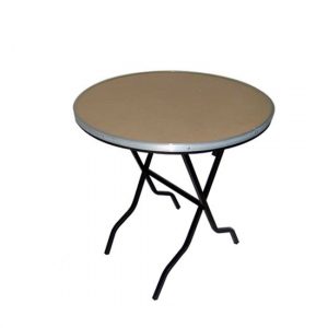 Mesa coctelera plegable redonda